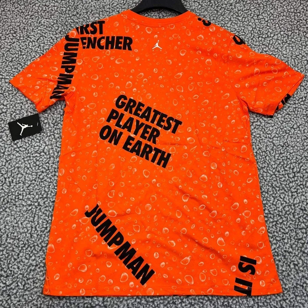 Gatorade‎ x Air Jordan Shirt Men Large Orange Jumpman Short Sleeve Crew Neck New